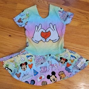 NEW custom made little girl Disney top sz 7
